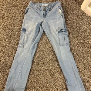 Woman’s Low-Rise Cargo Flared Jeans